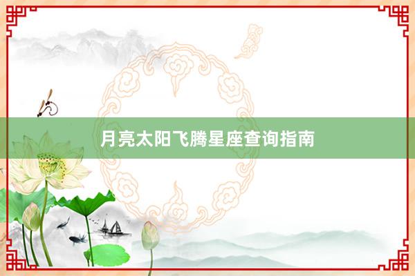 月亮太阳飞腾星座查询指南